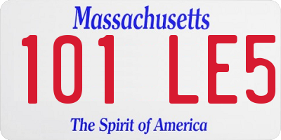 MA license plate 101LE5