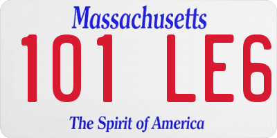 MA license plate 101LE6