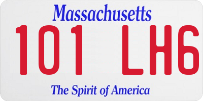 MA license plate 101LH6