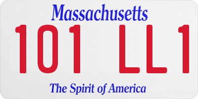 MA license plate 101LL1