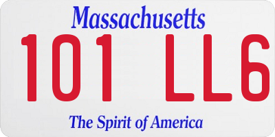 MA license plate 101LL6