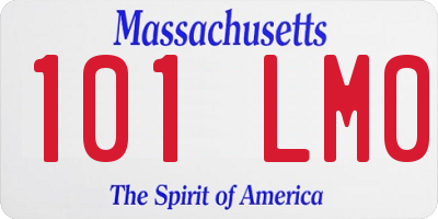 MA license plate 101LM0