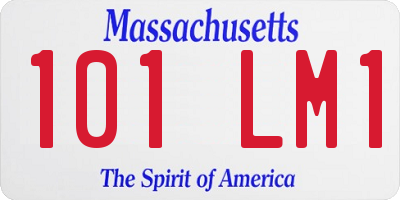 MA license plate 101LM1