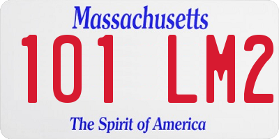 MA license plate 101LM2