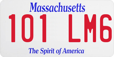 MA license plate 101LM6