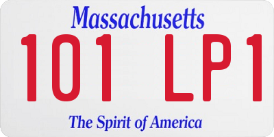 MA license plate 101LP1