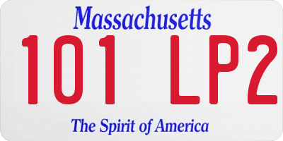 MA license plate 101LP2