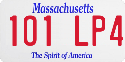 MA license plate 101LP4