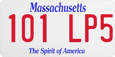 MA license plate 101LP5