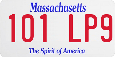 MA license plate 101LP9