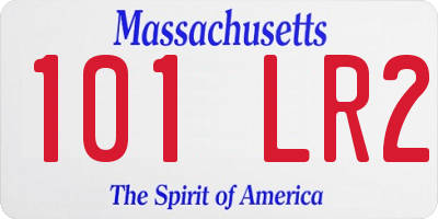 MA license plate 101LR2