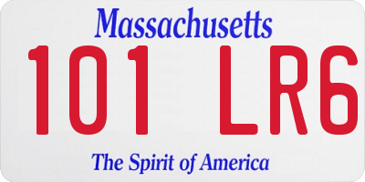 MA license plate 101LR6