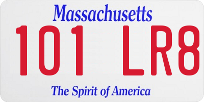 MA license plate 101LR8