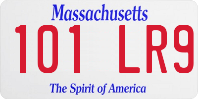 MA license plate 101LR9