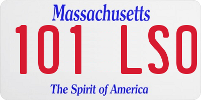 MA license plate 101LS0