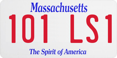 MA license plate 101LS1