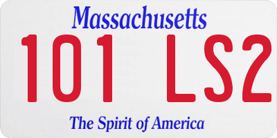 MA license plate 101LS2