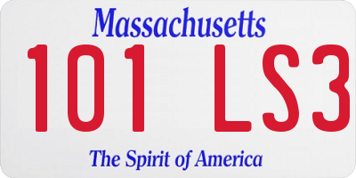 MA license plate 101LS3