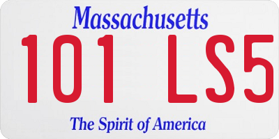 MA license plate 101LS5