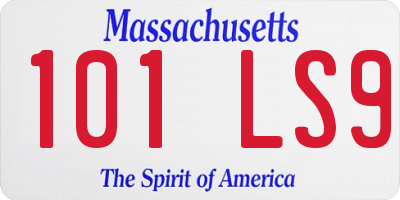 MA license plate 101LS9