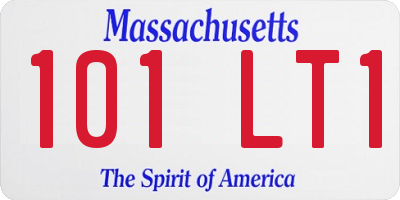 MA license plate 101LT1