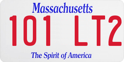 MA license plate 101LT2