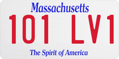 MA license plate 101LV1