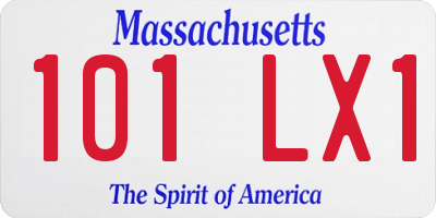 MA license plate 101LX1