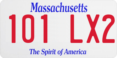 MA license plate 101LX2