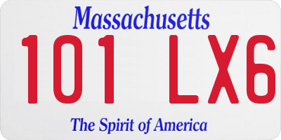 MA license plate 101LX6