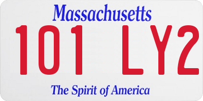 MA license plate 101LY2