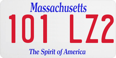 MA license plate 101LZ2