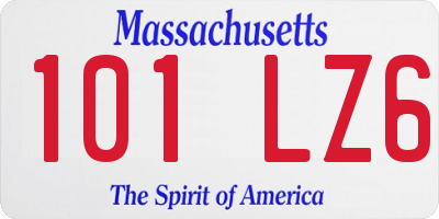 MA license plate 101LZ6