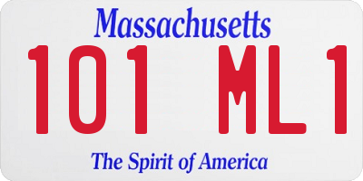 MA license plate 101ML1