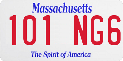 MA license plate 101NG6