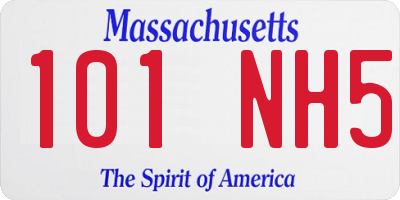 MA license plate 101NH5