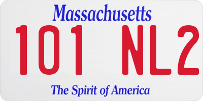 MA license plate 101NL2