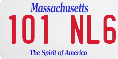 MA license plate 101NL6