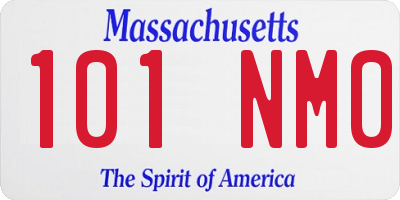 MA license plate 101NM0