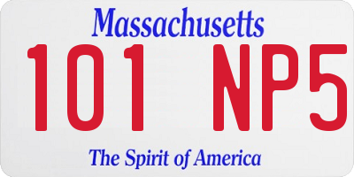 MA license plate 101NP5