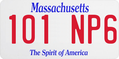 MA license plate 101NP6