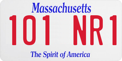 MA license plate 101NR1