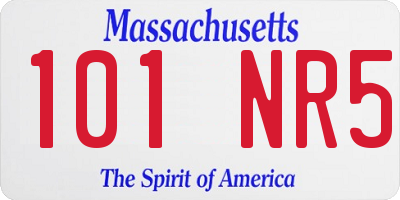 MA license plate 101NR5