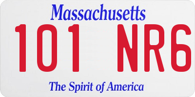 MA license plate 101NR6