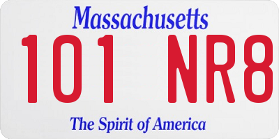 MA license plate 101NR8