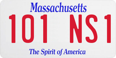 MA license plate 101NS1