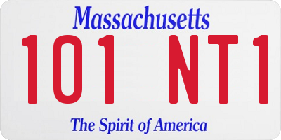 MA license plate 101NT1