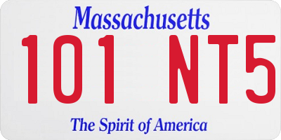 MA license plate 101NT5