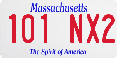 MA license plate 101NX2