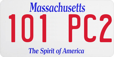 MA license plate 101PC2